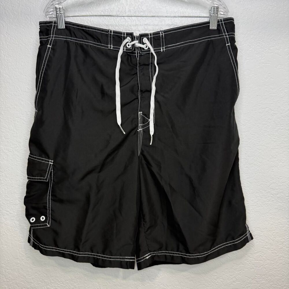 Joe-boxer Men's Black and Grey Swim-briefs-shorts